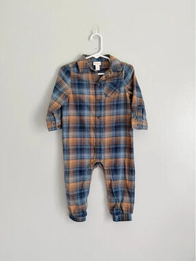 Cat & Jack Plaid Romper 18M
